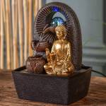 Zimmerbrunnen Buddha Bhava Braun - Kunststoff - 20 x 25 x 15 cm