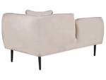 Chaiselongue CHEVANNES Beige - Schwarz - Creme - Armlehne davorstehend links - Ecke davorstehend rechts