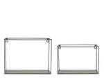 Regal 2er Set industrial Grau - Metall - 15 x 18 x 65 cm