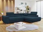 Ecksofa Torezio Cord Blau - Ecke davorstehend rechts