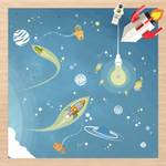 No.MW16 Buntes Weltraumtreiben 200 x 200 cm