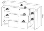 Sideboard ROMA Braun - Holzwerkstoff - 155 x 40 x 93 cm