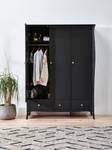 l' armoire Baroque Noir - Noir brillant - Largeur : 143 cm