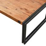 Table basse 110x70cm style industriel Marron - En partie en bois massif - 110 x 40 x 70 cm