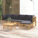 Garten-Lounge-Set 3028492-14 (6-teilig) Braun - Dunkelgrau - Grau