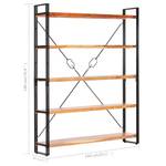 Bücherregal 3006652-2 Braun - Massivholz - Holzart/Dekor - 30 x 180 x 140 cm