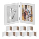 10 x Babybilderrahmen mit Gipsabdruck 10er Set