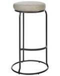 Tabouret de bar MILROY Noir - Gris - Gris lumineux