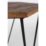 Table d'appoint en teck recyclé marron Placage en teck - Teck marron / Noir