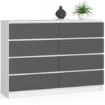 Commode K140 8S CLP Graphite - Gris - Blanc