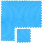 8 Poolmatten mit T-Muster Blau