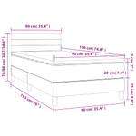 Boxspringbett 3017290-13 Pink - 90 x 193 cm