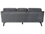 3-Sitzer Sofa LOKKA Dunkelgrau - Grau - Eiche Dunkel