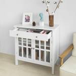 Buffet Commode FSB23-W Blanc - Bois manufacturé - 80 x 80 x 34 cm