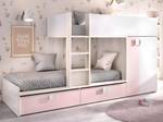 Etagenbett JUANITO Pink - Holzwerkstoff - 108 x 150 x 275 cm