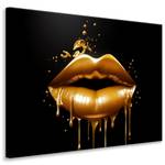 Leinwandbild LIPPEN Mund Abstraktion 3D 40 x 30 x 30 cm