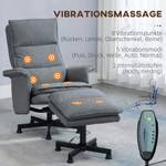 Massagesessel mit Fußhocker 700-165V90GY Grau - Textil - 81 x 99 x 78 cm