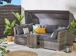 Lounge Set CORTE 5-tlg Braun - Grau - Polyrattan - 230 x 153 x 152 cm