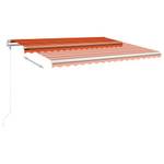 Auvent rétractable 3007208-2 Marron - Orange - Métal - Textile - 300 x 300 x 450 cm