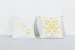 Kissenhülle Hey - gelb Weiß - Gelb - Textil - 45 x 1 x 45 cm