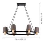 Luminaires suspendus EDALE Noir - Marron - Bois manufacturé - Métal - 510 x 110 x 108 cm