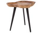 Table d'appoint ELSA Noir - Marron - Bois massif - 60 x 51 x 56 cm