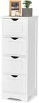 Badezimmerschrank Nachtkommode Weiß - Holzwerkstoff - 30 x 82 x 30 cm