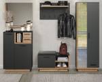 Kleiderschrank Synnax Grau - Holz teilmassiv - 65 x 198 x 40 cm