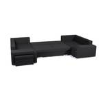 Ecksofa Eckcouch Fergus U Form Couch Schwarz - Ecke davorstehend links