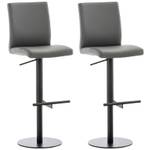 Tabouret de bar Cadiz Lot de 2 Gris - Noir