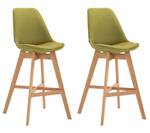 Tabouret de bar Cannes Lot de 2 Vert