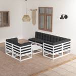 Garten-Lounge-Set (8-teilig) 3009802-2 Anthrazit - Weiß