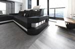 Ecksofa Leder Wave schwarz-wei脽