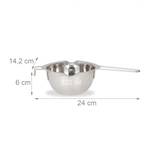 2x récipients bain marie casserole inox Argenté - Métal - 24 x 6 x 14 cm