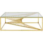 Table basse Laser Doré - Verre - 120 x 45 x 60 cm