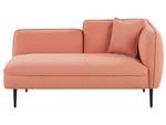 Chaiselongue CHEVANNES Schwarz - Pfirsich - Pink - Armlehne davorstehend links - Ecke davorstehend rechts