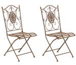 Chaises de jardin Sibell Lot de 2 Marron