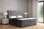 Boxspringbett ROMI Steingrau - Breite: 120 cm - H3