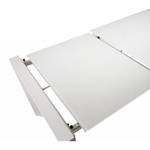 Table 120/180cm plateau verre blanc Blanc - Verre - 180 x 75 x 80 cm