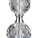 Tischlampe Kristall Schwarz - Silber - Glas - Metall - Textil - 30 x 54 x 30 cm