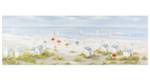 Bild handgemalt Brise der Nordseeluft Blau - Massivholz - Textil - 150 x 50 x 4 cm
