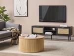 TV-Möbel OPOCO Beige - Schwarz - Holzwerkstoff - 150 x 52 x 40 cm