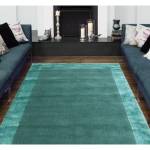 Tapis pure laine tufté main TOSCA Turquoise - 200 x 290 cm