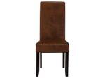 Chaise SANTOS Lot de 2 Marron - Textile - 63 x 107 x 47 cm