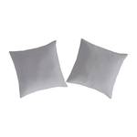 2 Taies d'oreiller en coton  PURE Gris