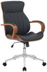 Chaise de bureau Melilla Noir - Imitation noyer