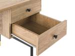 Schreibtisch ABILEN Schwarz - Braun - Gold - Holzwerkstoff - 120 x 77 x 60 cm