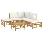 Salon de jardin 3028492-10 (lot de 6) Blanc - Bambou - 69 x 65 x 69 cm