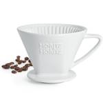 Porzellan Kaffeefilter für 2-4 Tassen Weiß - Ton - Porzellan - 10 x 10 x 17 cm