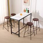 Lot de 4 tabourets de bar OXFORD Marron - Bois massif - 40 x 71 x 40 cm